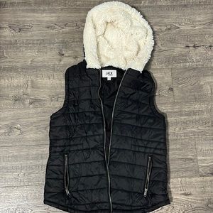 Jack by BB Dakota fur lined hooded puffer vest